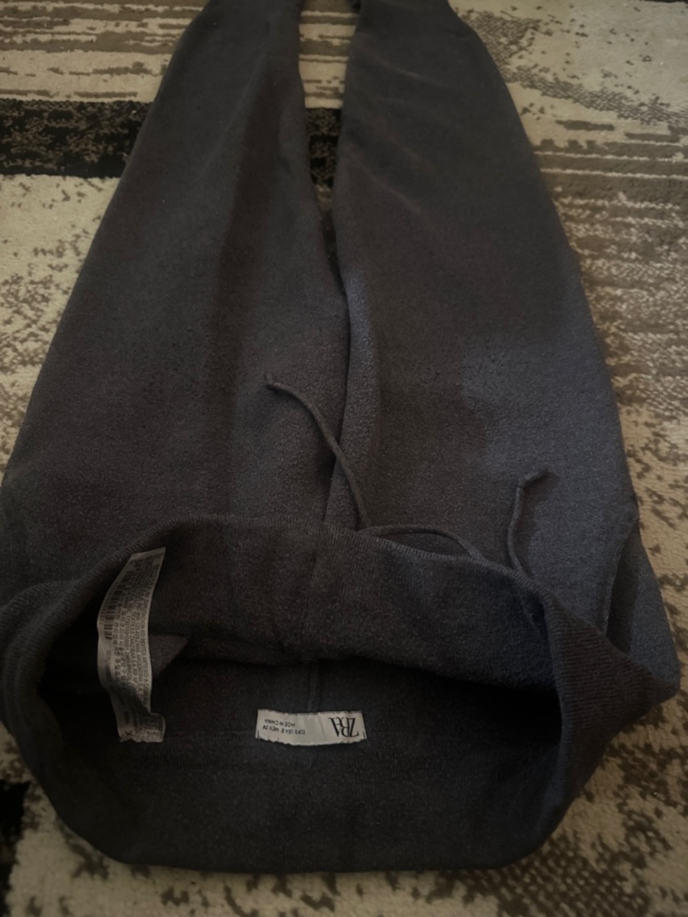 Zara Charcoal Knit Drawstring Joggers